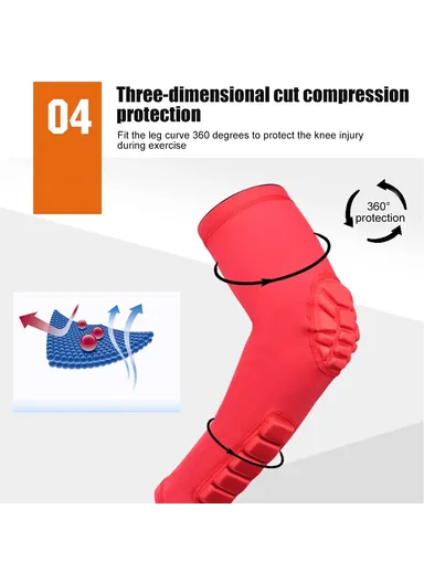 1-Pc Sports Elbow Sleeve, Fitness Activity Honeycomb Compression Arm Guard HB011 - Black M