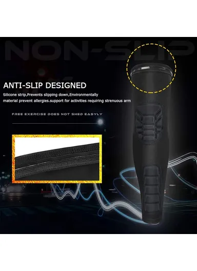 1-Pc Sports Elbow Sleeve, Fitness Activity Honeycomb Compression Arm Guard HB011 - Black M