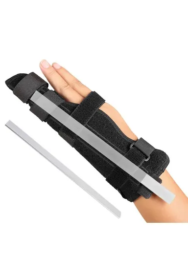 2 Digit Adjustable Straps Finger Splint Brace, Breathable Finger Support 025 (L38 x W24.5)cm - L