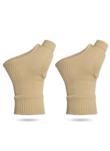 1 Pair Sports Wrist Guard Fitness Gloves Basketball Training Compression Gloves Size: L (L60 x W7.2 x T0.5)cm - Skin Color