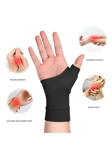 1 Pair Sports Wrist Guard Fitness Gloves Basketball Training Compression Gloves Size: L (L60 x W7.2 x T0.5)cm - Skin Color