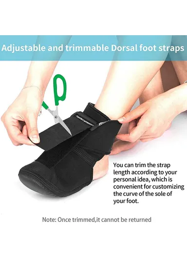 Foot Drop Correction Night Splint Socks, Foot Training Band Plantar Fasciitis Night Stretch Brace 021 (L25.8 x W13.5 x T0.15)cm - M / Above 40-44
