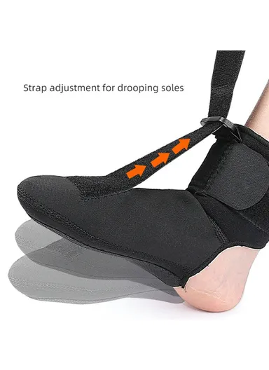 Foot Drop Correction Night Splint Socks, Foot Training Band Plantar Fasciitis Night Stretch Brace 021 (L25.8 x W13.5 x T0.15)cm - M / Above 40-44