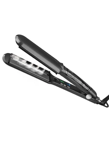 80W Professional Hair Straightener with LED Display &amp; Adjustable Temperature 10242 - Black