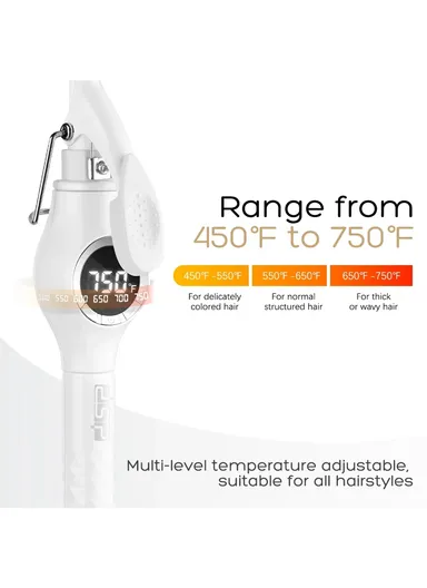 52W 13mm Profissional Ceramic Coating Hair Curler with 13mm Tube Diameter, LED Display &amp; 4 Temperature Settings 20149 - Blue