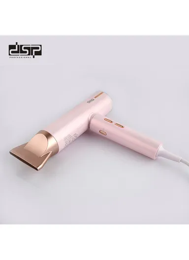 1600W 100000RPM Hot &amp; Cold Hair Dryer with Nozzle, 3 Temperature Levels &amp; 3 Speeds 30256 - Pink