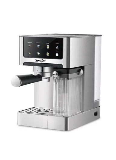 1350W 1.8L 20Bar Stainless Steel Coffee Maker with 500ml Milk Tank, Automatic Milk Frothing &amp; Self-Cleaning Program SF-3587