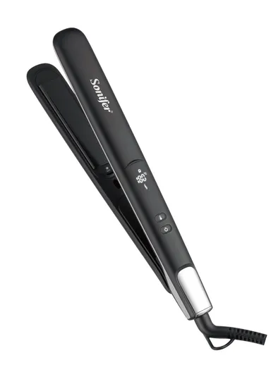 55W Hair Straightener with Digital Display, Adjustable Heat &amp; Swivel Cord SF-9651