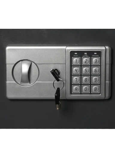 9Kg (W35 x D25 x H25)cm Solid Steel Electronic Digital Security Safe Box for Home &amp; Business With 2 Locks T-25ED - Gray