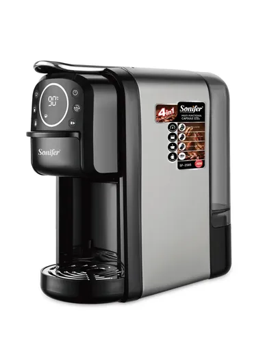 1400W 0.7L 4-in-1 Automatic Coffee Machine Maker, 20-Bar High-Pressure Multifunctional Capsule &amp; Power Coffee Maker with Different Pods SF-3585