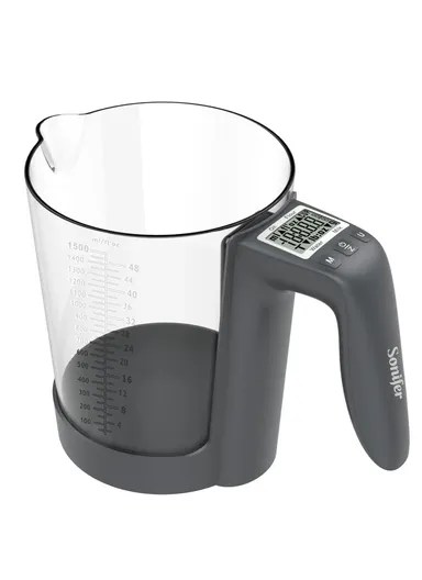 1.5L 5KG Digital Kitchen Scale Dry Wet 2 In 1 Cup Shape Food Kitchen Scale WITH LCD AND DETACHABLE MEASURING CUP (g, ml… UNITS) SF-1930