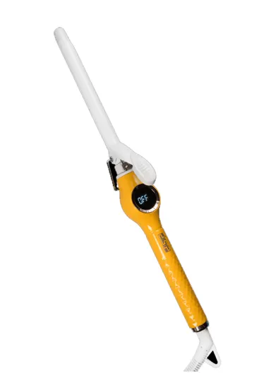 52W 16mm Profissional Ceramic Coating Hair Curler with 16mm Tube Diameter, LED Display &amp; 4 Temperature Settings 20150 - Yellow