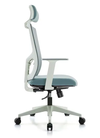 Comfortable Ergonomic Office Chair, Desk Chair with High-Density Foam Seat, 3 Position Locking Mechanism, Adjustable Height &amp; Headrest Adjustment 6222A-1 (W67 x D65 x H115-125)cm - Grey