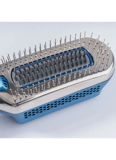 36W Professional Ice Therapy Hair Brush, Cold Brush with -5 Degree Temperature &amp; LED Display 11012- Blue