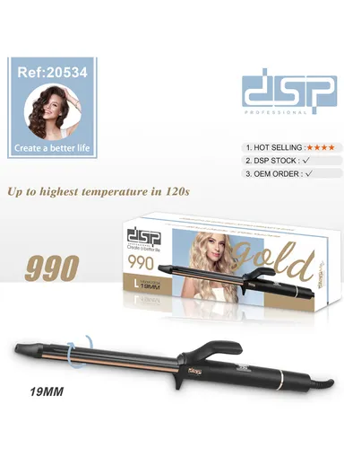 50W 19mm Aluminium Tube Ironing Board Curler with 6 Heat Settings, PTC Heating Technology 20534 - Black