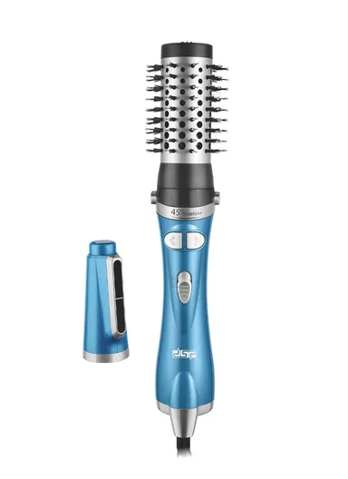 1200W 2 in-1 Rotatable Dryer &amp; Styler Hot Air Brush with 4-Grears, 3 Temperature, Brush &amp; Air Nozzle 50215 - Blue
