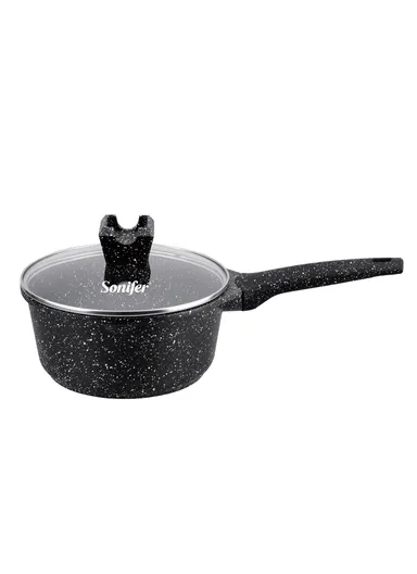 1.9L Granite Saucepan Non-Stick Wear-Resistant Fast Cooking, with Lid SF-1179 - 16cm