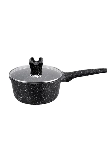 1.9L Granite Saucepan Non-Stick Wear-Resistant Fast Cooking, with Lid SF-1179 - 18cm