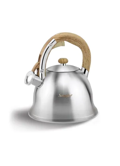 3L Stainless Steel Whistling Kettle SF-2509 - Silver