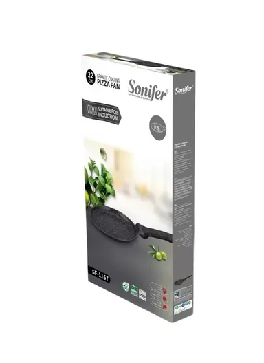 22cm Premium Aluminum Pizza Pan Nonstick, Heat-Resistant &amp; Versatile SF-1167