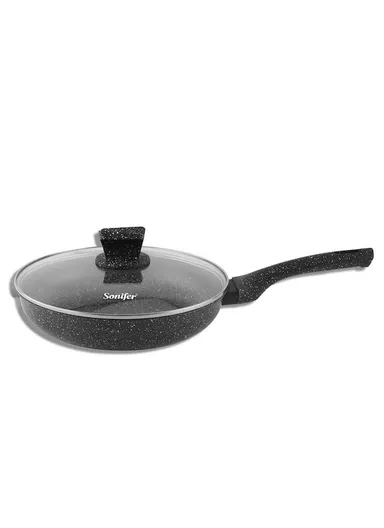 22CM 1.7L Wear-Resistant Non-Stick Granite Fry Pan with Lid SF-1130-20