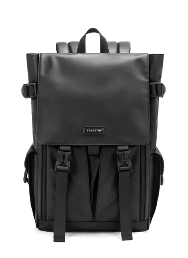 15.6 Inch Laptop Backpack Waterproof with Multiple Compartments Trendy &amp; Cool Travel T-B9812 - Black