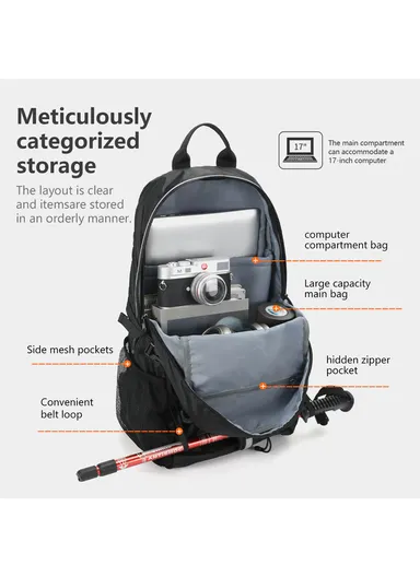 15.6" Laptop Waterproof Business Travel Backpack With Water Bottle Holders &amp; Adjustable Straps T-B9500 - Blue