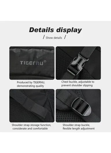 15.6" Laptop Waterproof Business Travel Backpack With Water Bottle Holders &amp; Adjustable Straps T-B9500 - Orange