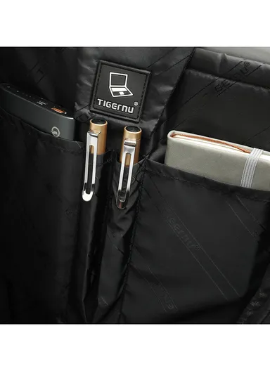 15.6 Inch Laptop Backpack Waterproof with Multiple Compartments Trendy &amp; Cool Travel T-B9812 - Silver