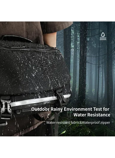 11" Urban Casual Crossbody Bag Outdoor Leisure Shoulder Bag With Camera Compartment T-S8953 - Black