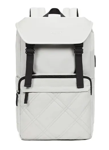 15.6″ Custom Casual Sport Mochila Backpack Bag Waterproof Laptop Backpack T-B9381 - Light Grey