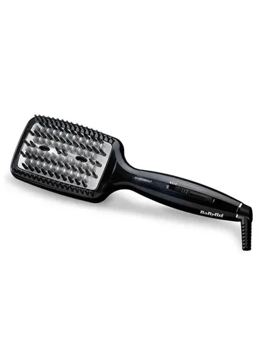 BaByliss Extra Wide Hair Straightening, 3D Tech Hot Brush For Versatile Styling And Smooth Results, Black Design For A Sleek, Durable Construction For Long-lasting Performance