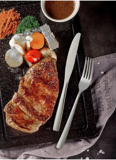 24 Pcs Cutlery Set Knives Forks Spoons For Home &amp; Restaurant - Silver