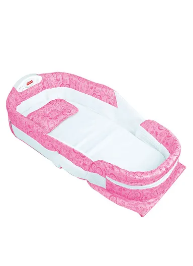 Portable Lightweight Baby Sleeping Bed, Comfortable Cotton Feeding Sleeping Baby Bed with Music &amp; Light Box 66504 (L73 x W38 x H14)cm - Pink / 0-4 Months