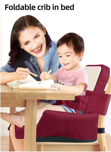 5-in-1 Multifunctional Baby Bed, Foldable Baby Lounger with Safety Harness, Adjustable &amp; Portable Baby Seat &amp; Sleeper with Washable Cover 66507 (L42 x W40 x H35)cm - Blue