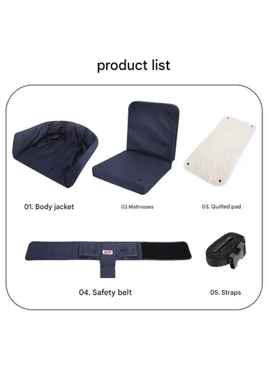 5-in-1 Multifunctional Baby Bed, Foldable Baby Lounger with Safety Harness, Adjustable &amp; Portable Baby Seat &amp; Sleeper with Washable Cover 66507 (L42 x W40 x H35)cm - Red