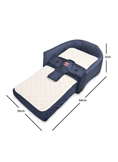 5-in-1 Multifunctional Baby Bed, Foldable Baby Lounger with Safety Harness, Adjustable &amp; Portable Baby Seat &amp; Sleeper with Washable Cover 66507 (L42 x W40 x H35)cm - Red