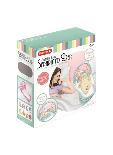 0m+ Foldable Baby Safe Separate Bed, Portable Music Function, Folding Bed, Swinging Basket, Compact, Easy to Carry, Baby Safe Isolated Bed, Portable Travel Bed 66513 (L86 x W48 x H45)cm - Grey