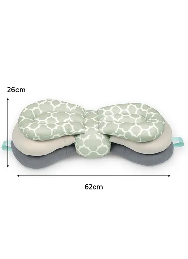 3-Position Adjustable Baby Nursing Feeding Pillow, Portable &amp; Comfortable Soft Cotton Nursing Pillow 66518 (L62 x W26)cm - Green / 0m+