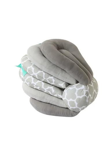 3-Position Adjustable Baby Nursing Feeding Pillow, Portable &amp; Comfortable Soft Cotton Nursing Pillow 66518 (L62 x W26)cm - Green / 0m+