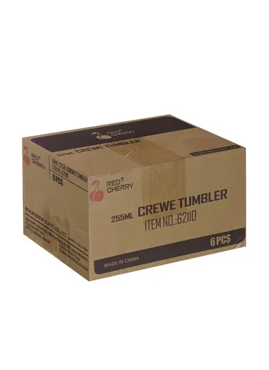 255ml 6Pcs Drinking Glass Cups Set 507A (D6 x H11)cm