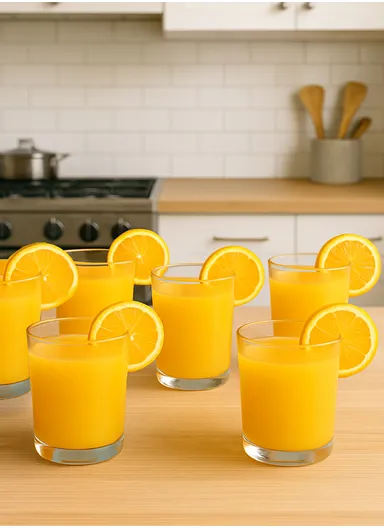 225ml 6-Pcs Round Rim Hot &amp; Cold Beverags Glass Cup Sets 70085-B - Transparent 