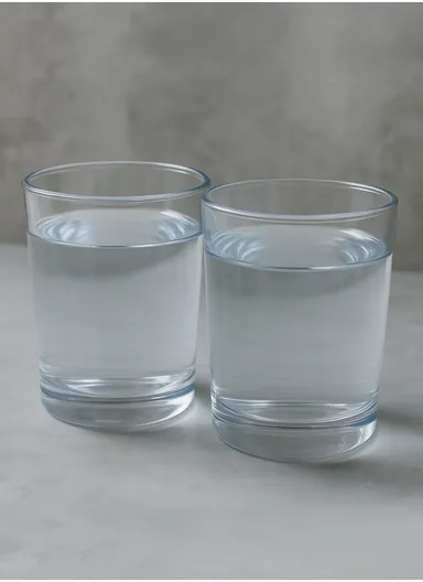 225ml 6-Pcs Round Rim Hot &amp; Cold Beverags Glass Cup Sets 70085-B - Transparent 