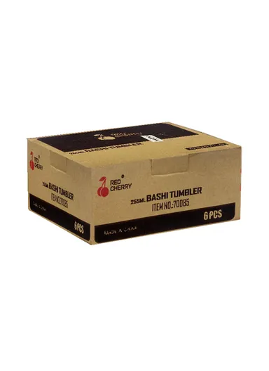 225ml 6-Pcs Round Rim Hot &amp; Cold Beverags Glass Cup Sets 70085-B - Transparent 