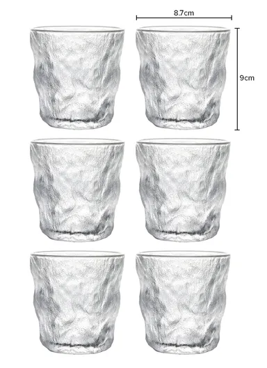 265ml 6-Pcs Matte Finish Hot &amp; Cold Beverages Glass Cups Set 89093