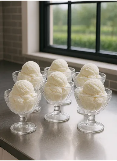 150ml 6Pcs Set of Durable Dessert &amp; Ice Cream Bowls Elegant, Stackable Design for Home or Party Use (D10 x H9)cm