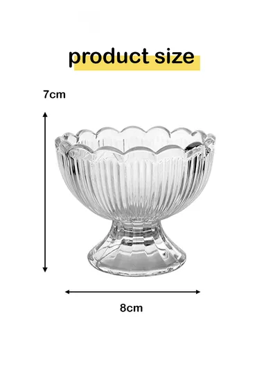 6-Pcs Ice Cream &amp; Dessert Glass Cups Set 006