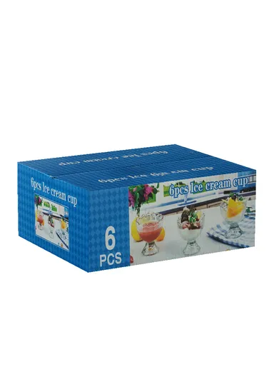 6-Pcs Ice Cream &amp; Dessert Glass Cups Set 006