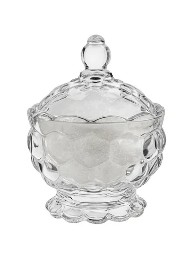 Glass Candy Jar with Lid Decorative Storage Container C73B (D8.5 x H11)cm