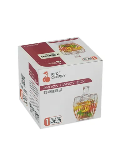 Glass Sugar Bowl with Lid, Transparent Storage Jar TG524